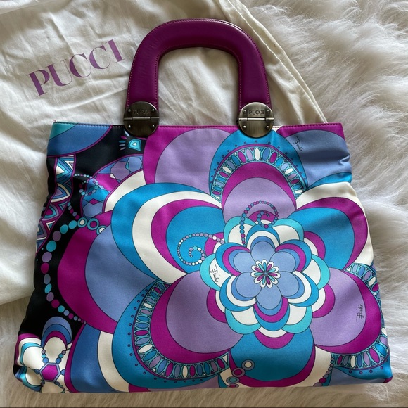 Emilio Pucci Handbags - Authentic Emilio pucci small top handle tote bag